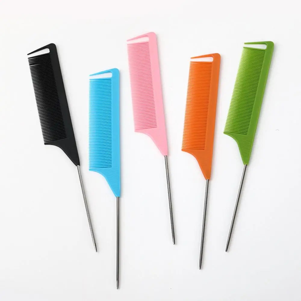 Anti-Static Steel Tip Tail Comb Professional Fine Tooth Hair Styling Tool for Barbers Salon Quality Barber Accessories