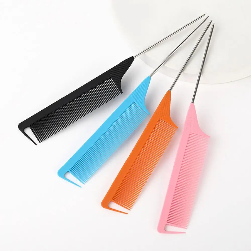 Anti-Static Steel Tip Tail Comb Professional Fine Tooth Hair Styling Tool for Barbers Salon Quality Barber Accessories