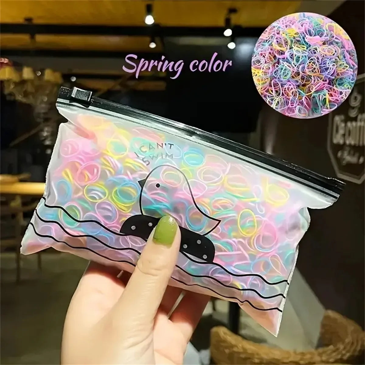 1000Pcs Colorful Small Disposable Hair Bands Scrunchie Girls Elastic Rubber Band Ponytail Holder Hair Accessories Hair Ties