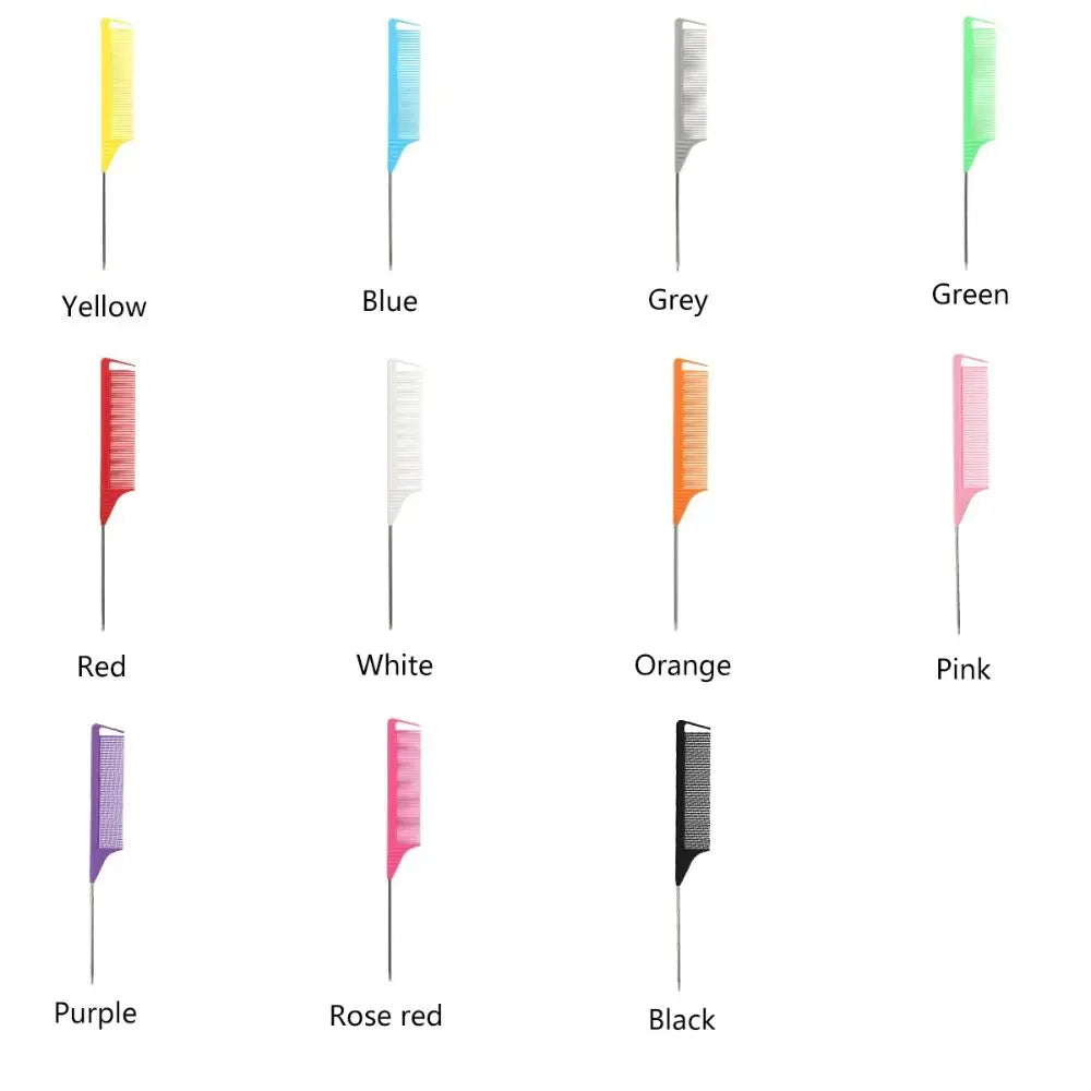 Anti-Static Steel Tip Tail Comb Professional Fine Tooth Hair Styling Tool for Barbers Salon Quality Barber Accessories