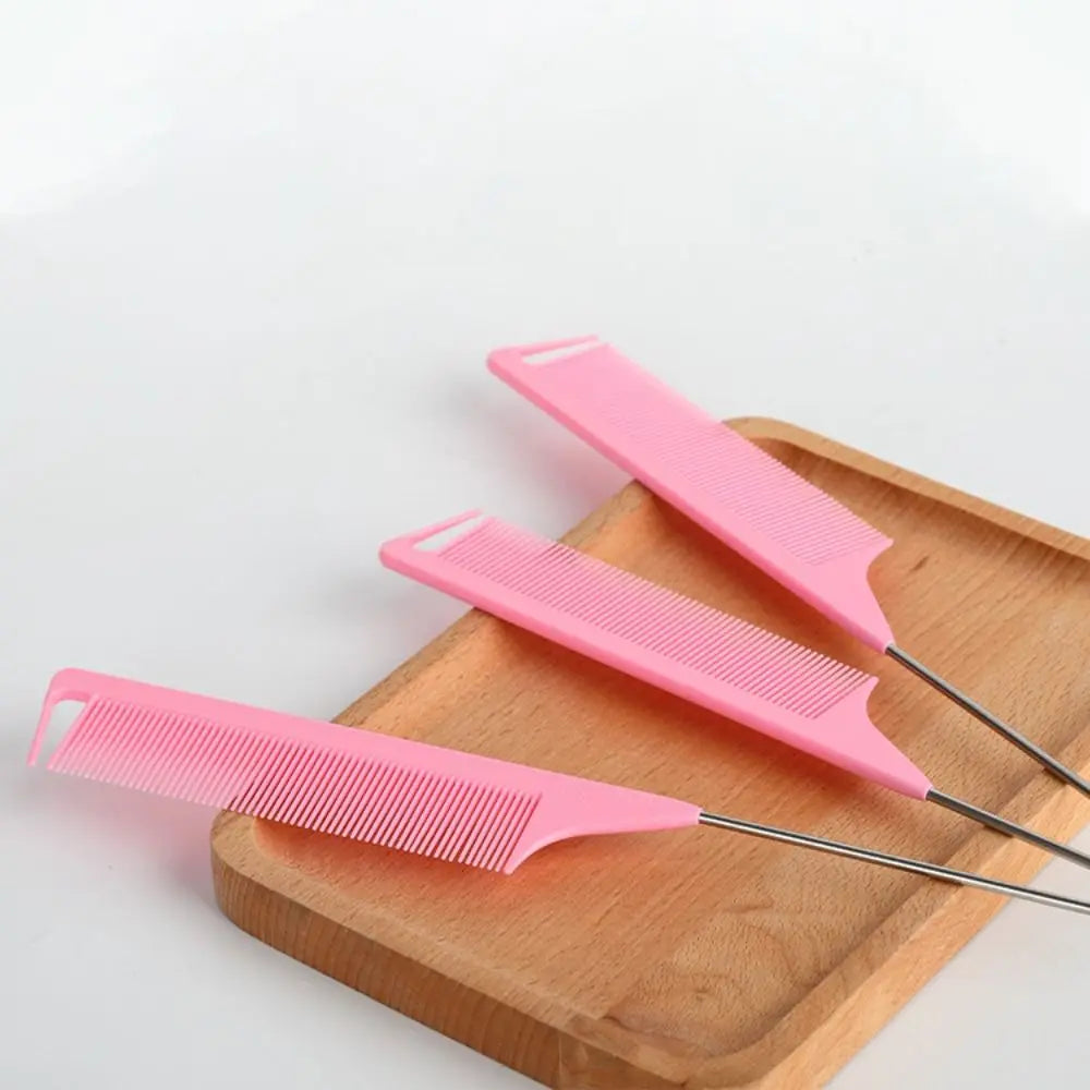 Anti-Static Steel Tip Tail Comb Professional Fine Tooth Hair Styling Tool for Barbers Salon Quality Barber Accessories