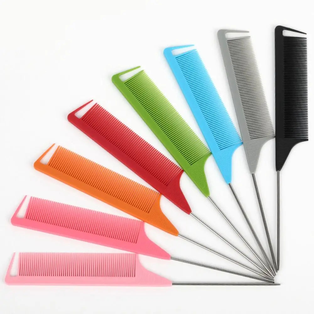 Anti-Static Steel Tip Tail Comb Professional Fine Tooth Hair Styling Tool for Barbers Salon Quality Barber Accessories