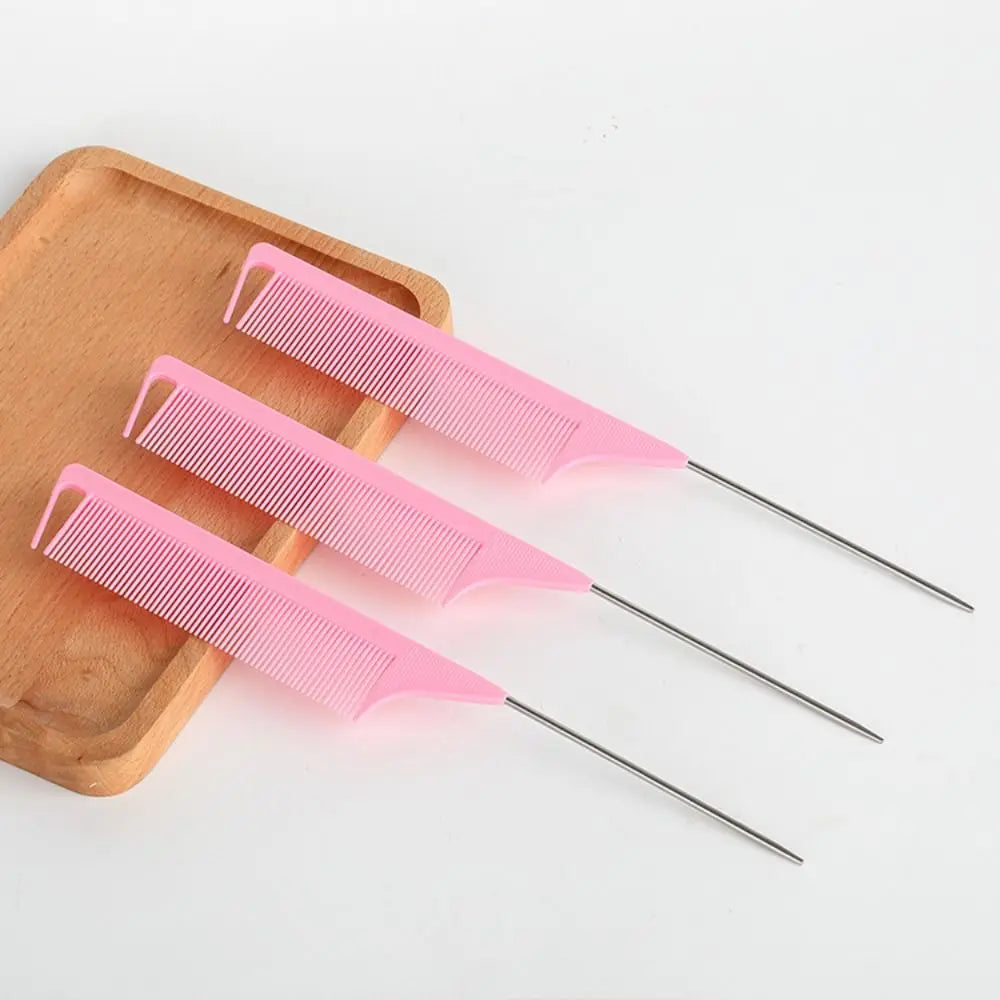 Anti-Static Steel Tip Tail Comb Professional Fine Tooth Hair Styling Tool for Barbers Salon Quality Barber Accessories