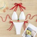 Cute cherry two piece bikini set, for women, all sizes, black/red, white/red, comfortable material