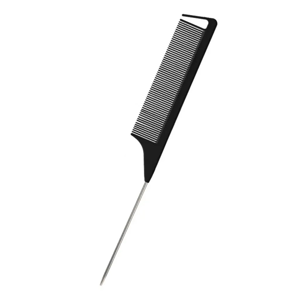 Anti-Static Steel Tip Tail Comb Professional Fine Tooth Hair Styling Tool for Barbers Salon Quality Barber Accessories
